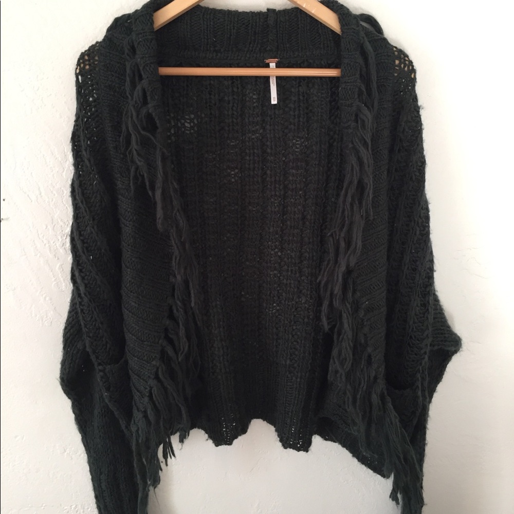 Free People Fringe Knit Sweater